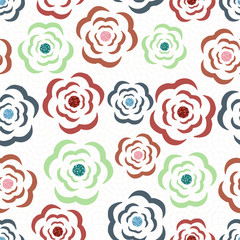 seamless colorful glitter flower pattern background