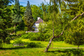 Zelazowa Wola, Poland - Historic manor house and park in Zelazowa Wola hosting the museum of Fryderyk Chopin - iconic Polish pianist and composer