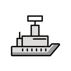 ship military force isolated icon