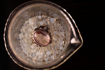 handmade silver ring with natural stone