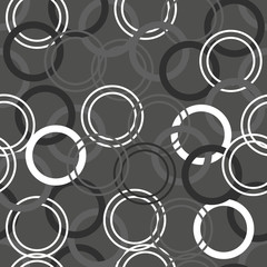 seamless monochrome grey circle pattern background
