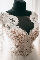 Obraz premium wedding dress on mannequin