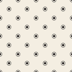 seamless  monochrome pattern background with simple dot shape