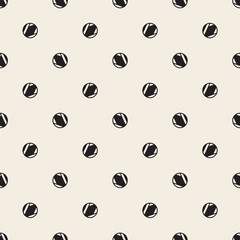 seamless monochrome pattern background with abstract circle shape