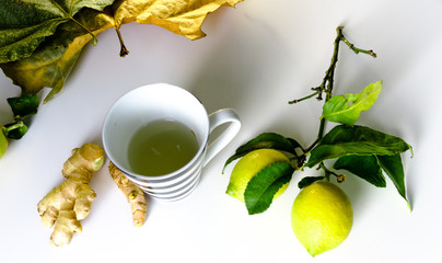 doctor ginger and fresh organic lemon, healthy diet, vitamins and minerals throughout the year...