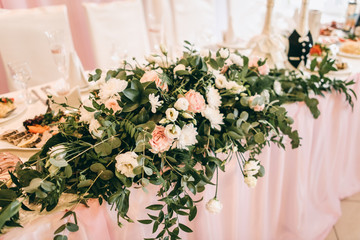 wedding bouquet on the table