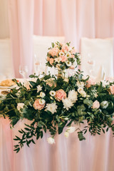 bouquet of flowers on table