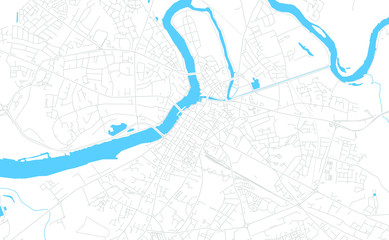 Limerick, Ireland bright vector map