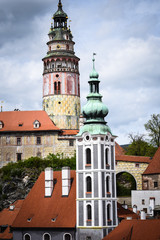 close up view of the czech city Cesky Krumlov