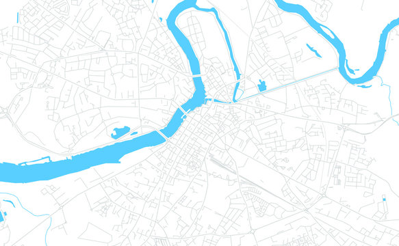 Limerick, Ireland Bright Vector Map