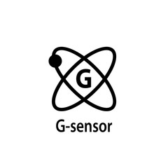 G sensor icon. Clipart image isolated on white background