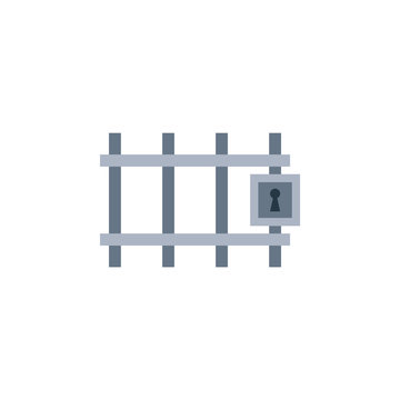 Jail bar icon. Clipart image isolated on white background