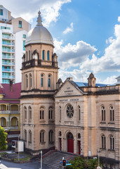 Fototapeta na wymiar Heritage listed City Tabernacle Baptist Church in the Spring Hill district of Brisbane, Australia