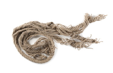 Rope, strings isolated on white background and texture 