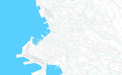 Trieste, Italy bright vector map
