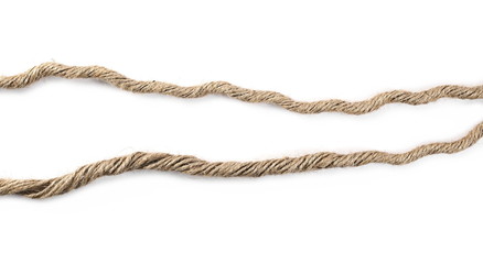 Rope, strings isolated on white background and texture 