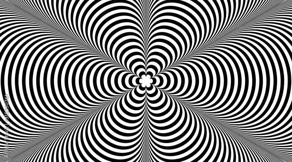 Poster abstract psychedelic art stripped background vector design.