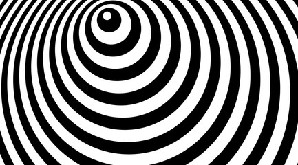 Fototapeta premium Stripped ringsabstract background. Linear circles optical illusion backdrop vector design.