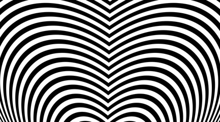 Optical illusion stripped abstract background vector design.