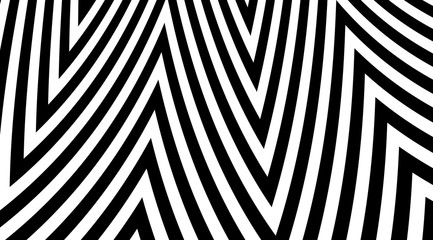 Zig zag pattern. Optical illusion effect. Stripped backdrop vector design.