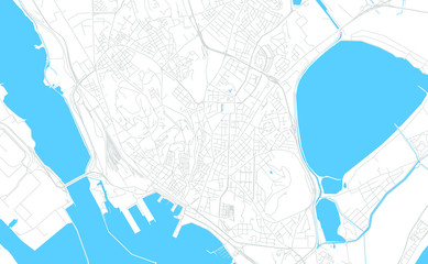 Cagliari, Italy bright vector map