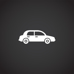 Car icon on background for graphic and web design. Creative illustration concept symbol for web or mobile app
