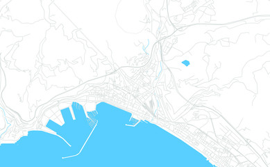 Salerno, Italy bright vector map