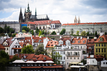 panoramic view of Prague city