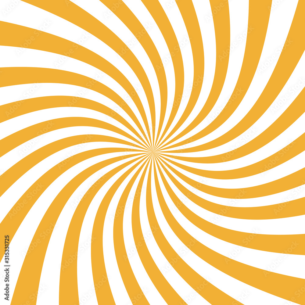 Poster swirling radial pattern background. twisted sun beams backdrop vector design.