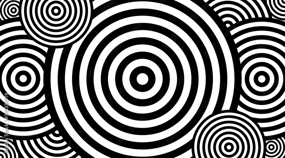 Aufkleber Hyptonic pattern with circles vvector design.