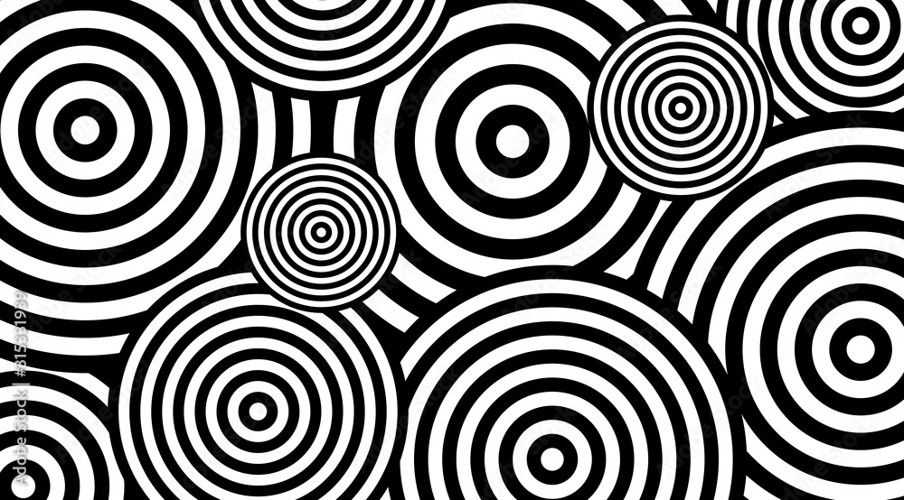 Aufkleber hyptonic pattern with circles vvector design.