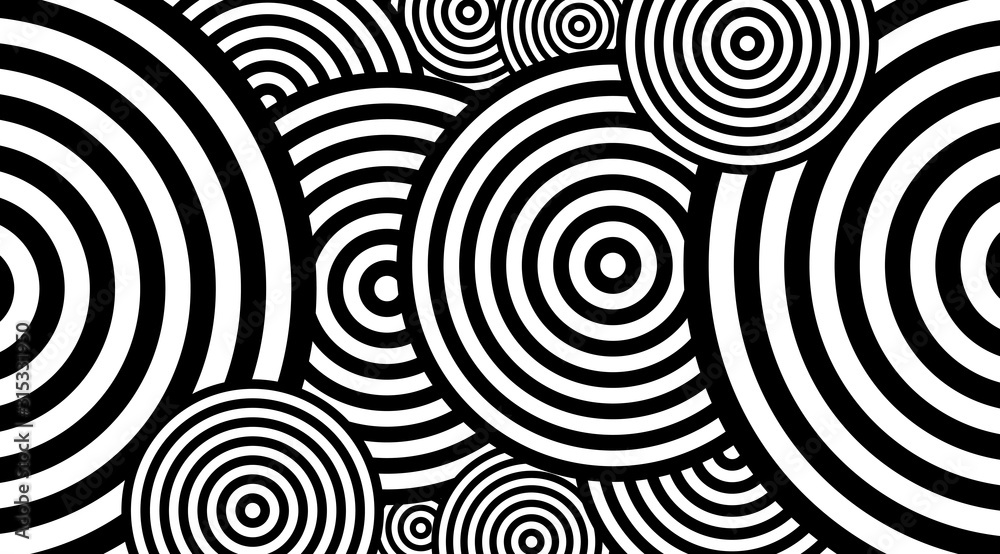 Aufkleber Hyptonic pattern with circles vvector design.