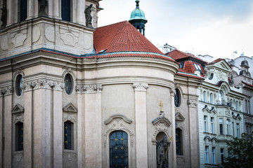 Naklejka premium panoramic view of Prague city