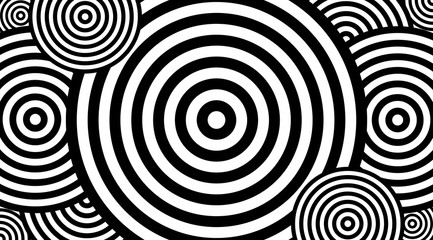 Hyptonic pattern with circles vvector design.