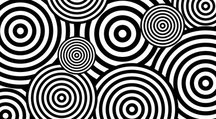 Fototapeta premium Hyptonic pattern with circles vvector design.