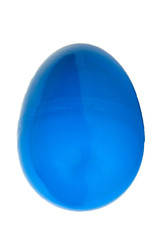 blue plastic egg on a white background