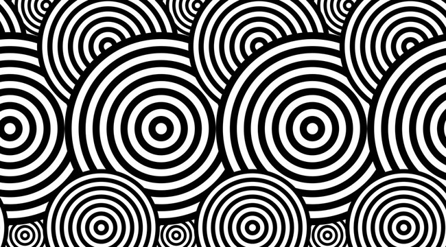 Hyptonic pattern with circles vvector design.