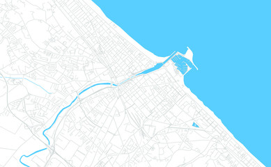 Pescara, Italy bright vector map