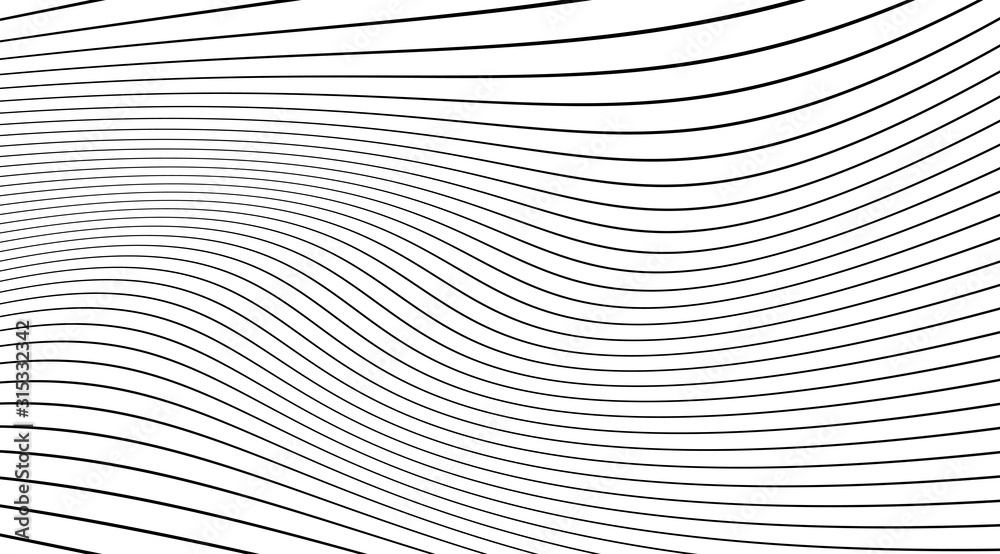 Aufkleber Thin linear futuristic stripped pattern vector design.
