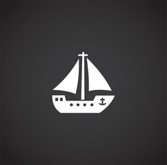 Christmas toy icon on background for graphic and web design. Creative illustration concept symbol for web or mobile app