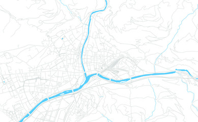 Fototapeta premium Bolzano, Italy bright vector map