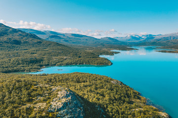 Obraz premium Ovre Sjodalsvatnet lake, Norway