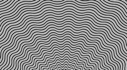 Abstract modern stripped wavy pattern backdrop. Optical illusion background.