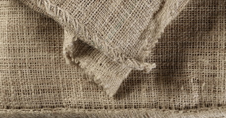 Jute, linen surface background and texture