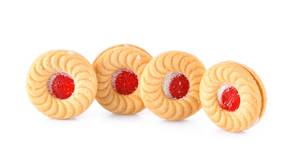 cookie piece on white background