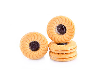 cookie piece on white background