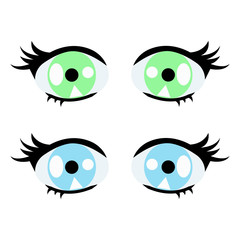 Set of Eye vector. Eye vector on white background. Eyes art. Eye Icon vector illustration.