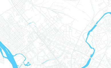 Fototapeta premium Oskemen, Kazakhstan bright vector map