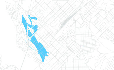 Semey, Kazakhstan bright vector map