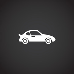 Car icon on background for graphic and web design. Creative illustration concept symbol for web or mobile app